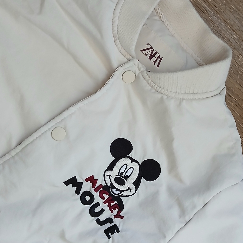 Zara Kids Cream Mickey Mouse Jacket